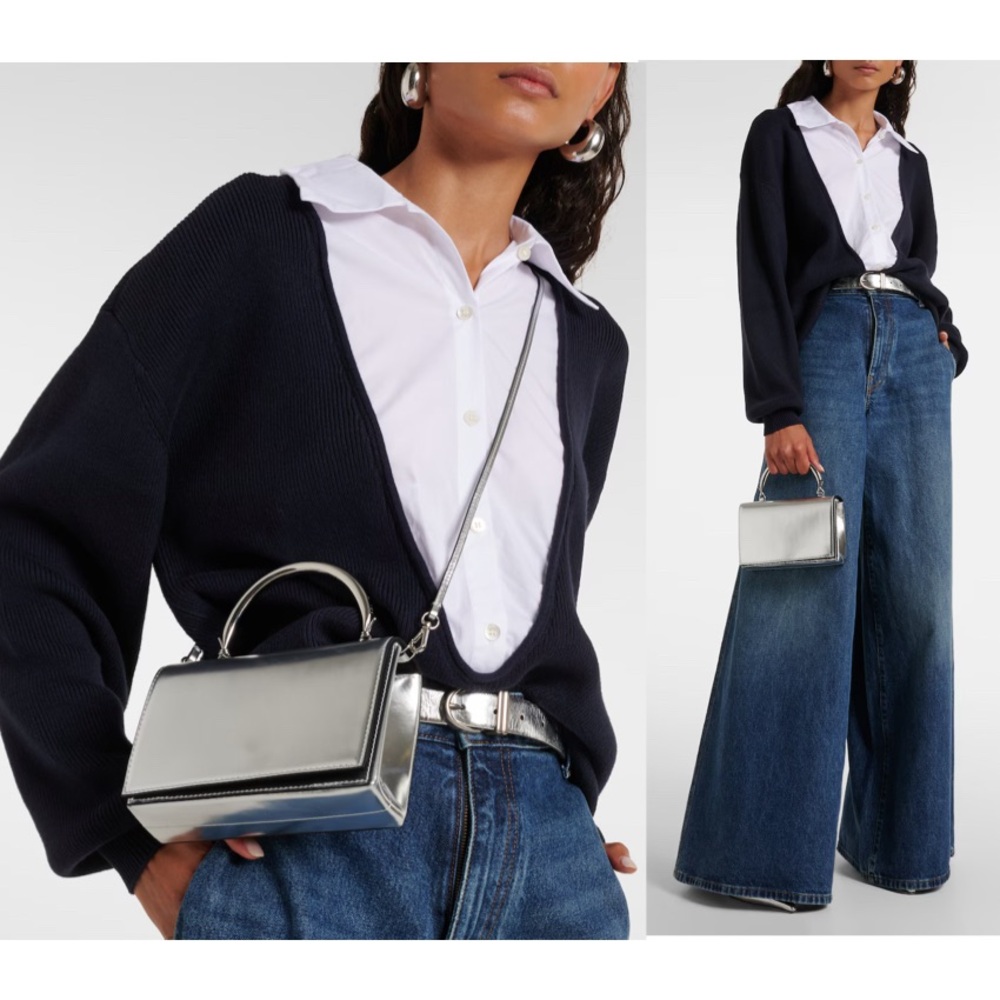STAUD Silver Mini Bag